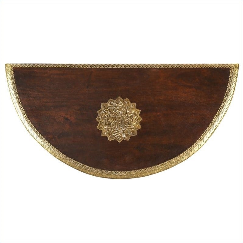 Butler Specialty Artifacts Demilune Console Wood Table In Dark Brown