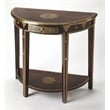 Butler Specialty Artifacts Demilune Console Wood Table In Dark Brown