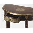 Butler Specialty Artifacts Demilune Console Wood Table In Dark Brown