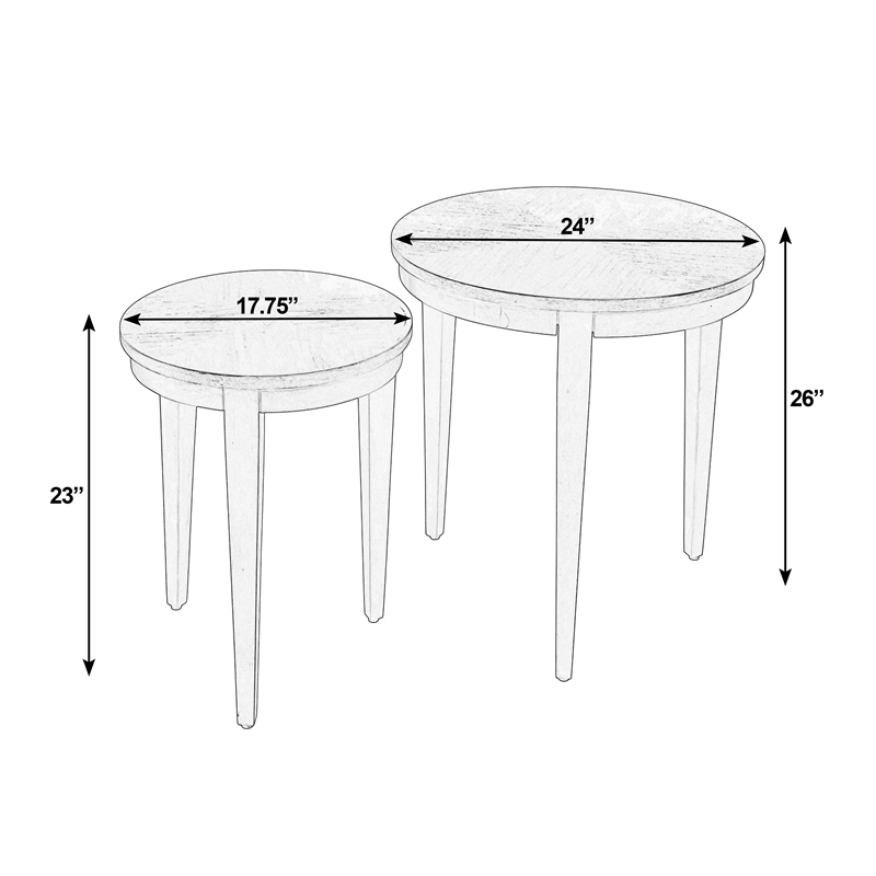 Butler Specialty Company Lacey Round Nest Of Tables In Cocoa