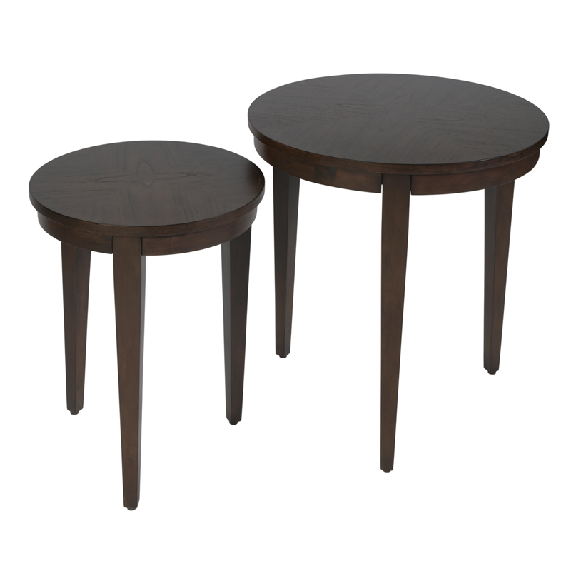 Butler Specialty Company Lacey Round Nest Of Tables In Cocoa