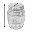 Butler Specialty Mountain Lodge Calumet Rustic Barrel Table