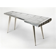Butler Specialty Industrial Chic Midway Aviator Desk In Silver