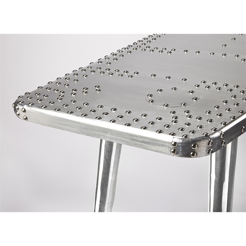 Butler Specialty Industrial Chic Midway Aviator Desk In Silver