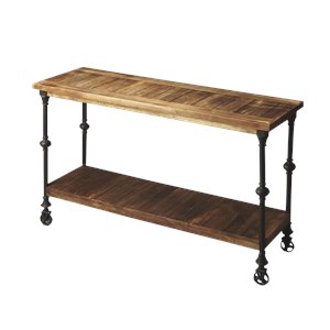 butler specialty artifacts industrial chic fontainbleau console table