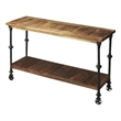 Butler Specialty Artifacts Industrial Chic Fontainbleau Metal Console Table