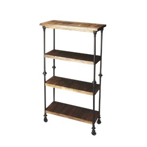 butler specialty industrial chic fontainbleau 3 shelf bookcase