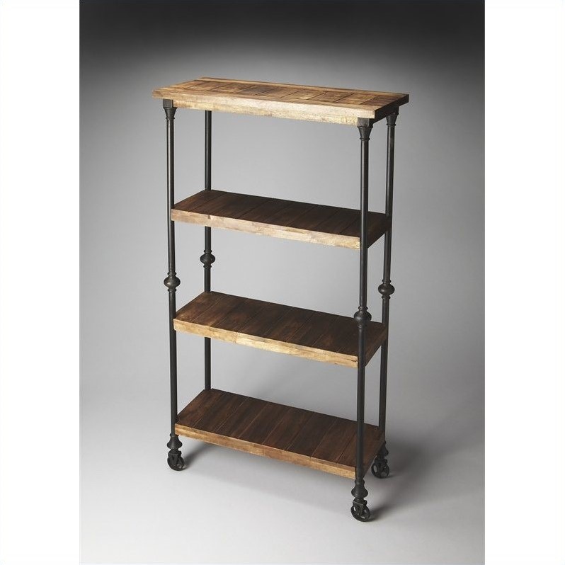 Butler Specialty Industrial Chic Fontainbleau 3 Shelf Bookcase