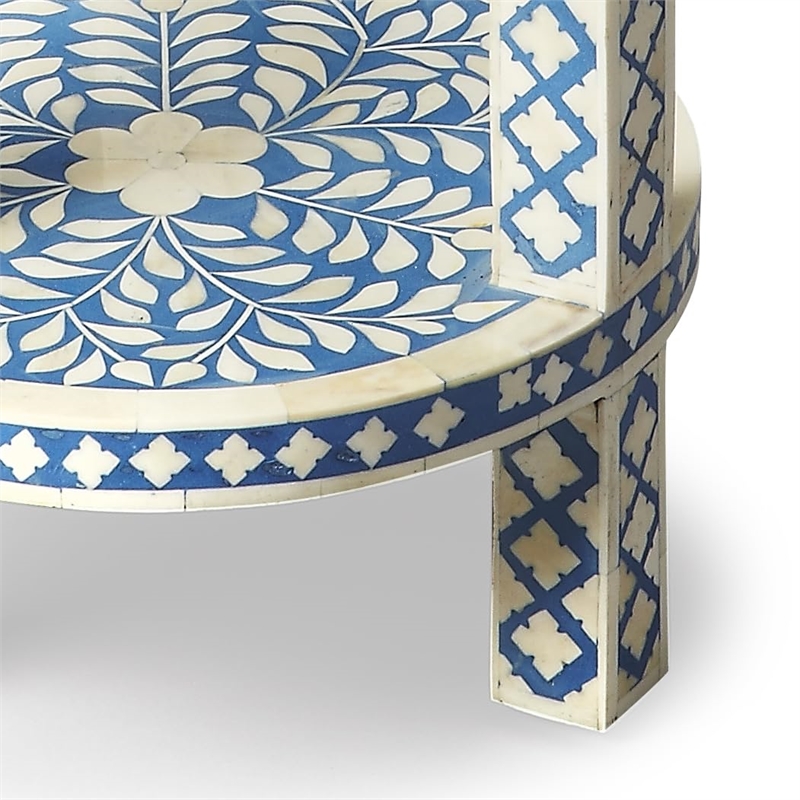 Butler Specialty Amanda Bone Inlay Accent Table In Blue