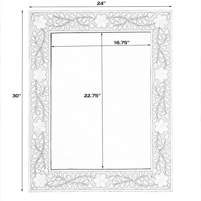 Butler Specialty Vivienne Decorative Bone Inlay Wall Mirror In Pink
