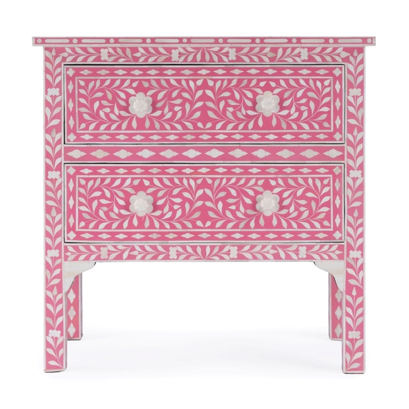 Butler Specialty Vivienna Pink Bone Inlay Accent Chest