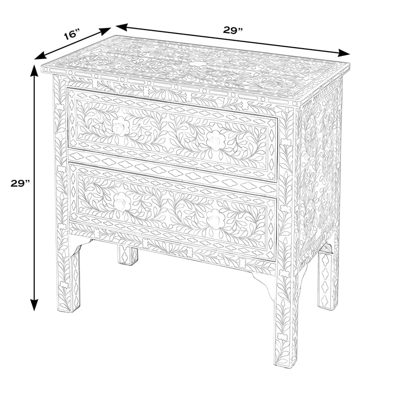 Butler Specialty Vivienna Pink Bone Inlay Accent Chest