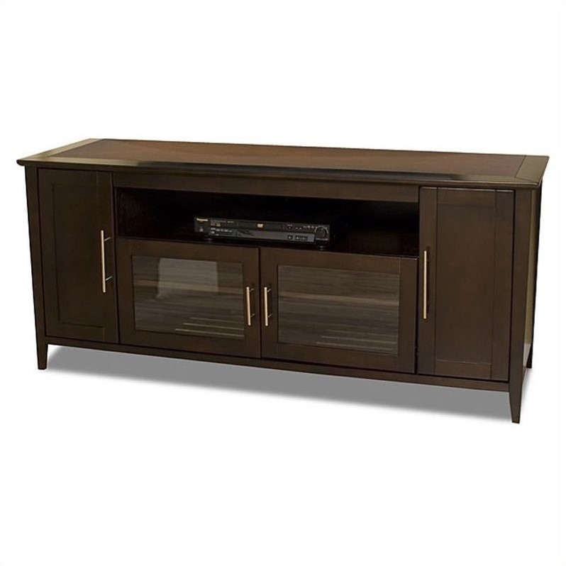 64" Wide Espresso Flat Panel TV Credenza SHK6428E