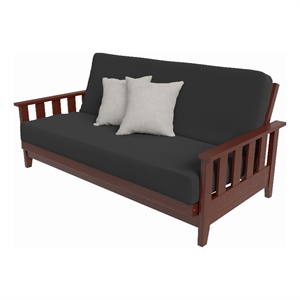 queen sized all wood canby futon frame in warm cherry