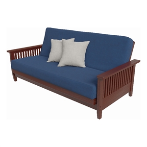the denali all wood queen futon package in warm cherry