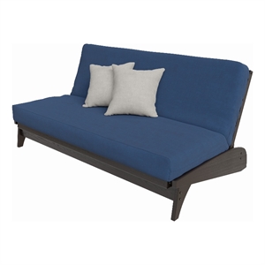 the dillon all wood queen futon package in espresso with stratus futon and cover