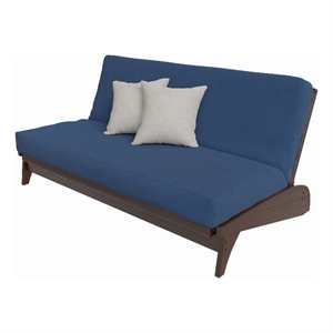 the dillon all wood futon package in dark cherry with stratus futon and cover