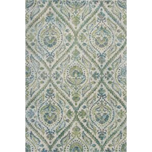kas stella transitional rug in ivory and teal parisian 6256