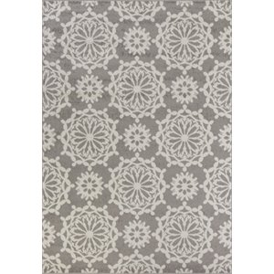 kas skyline transitional rug in gray and ivory flora 6419