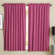 Blazing Needles Twill Curtain Panels in Bery Berry (Set of 2)