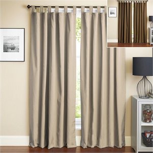 blazing needles 84 inch twill curtain panels in chocolate and toffee (set of 2)