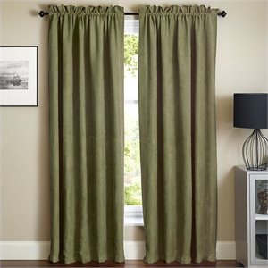 blazing needles 108 inch blackout curtain panels in sage (set of 2)