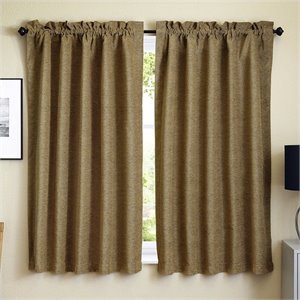 blazing needles 63 inch jacquard chenille curtain panels in champaign (set of 2)