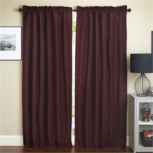 blazing needles 84 inch curtain panels in bordeaux (set of 2)