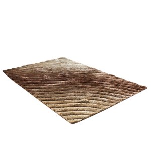blazing needles gradated shag rug in beige and brown