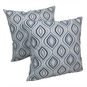 Blazing Needles Indian Ogee Throw Pillow in Ivory