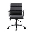 Boss Office CaressoftPlus Executive Mid-Back Chair in Black