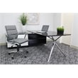 Boss Office CaressoftPlus Executive Mid-Back Chair in Gray