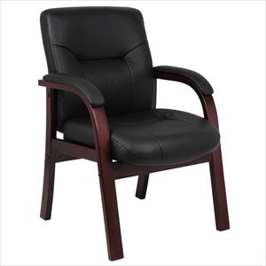 boss office products italian leather guest chair