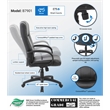 Boss Office Products Caressoftplus Vinyl Executive High Back Chair in Black