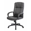 Boss Office Products Caressoftplus Vinyl Executive High Back Chair in Black