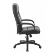 Boss Office Products Caressoftplus Vinyl Executive High Back Chair in Black