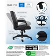 Boss Office Products Mid-Back Caressoft Vinyl Executive Office Chair in Black