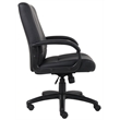 Boss Office Products Mid-Back Caressoft Vinyl Executive Office Chair in Black