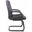 Boss Office Products Caressoftplus Vinyl Mid Back Guest Chair in Black