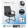 Boss Office Products Caressoftplus Vinyl Mid Back Guest Chair in Black