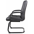 Boss Office Products Caressoftplus Vinyl Mid Back Guest Chair in Black