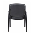 Boss Office Products Executive Mid Back LeatherPlus Guest Chair in Black