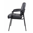 Boss Office Products Executive Mid Back LeatherPlus Guest Chair in Black