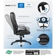 Boss Office Products Leather High Back Executive Chair in Black