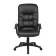 Boss Office Products Leather High Back Executive Chair in Black