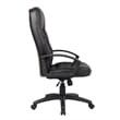 Boss Office Products Leather High Back Executive Chair in Black