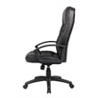 Boss Office Products Leather High Back Executive Chair in Black
