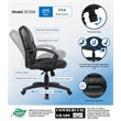 Boss Office Products Mid Back LeatherPlus Chair with Casters in Black