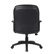 Boss Office Products Mid Back LeatherPlus Chair with Casters in Black