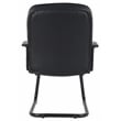 Boss Office Products Ergonomic Leather Guest Chair in Black